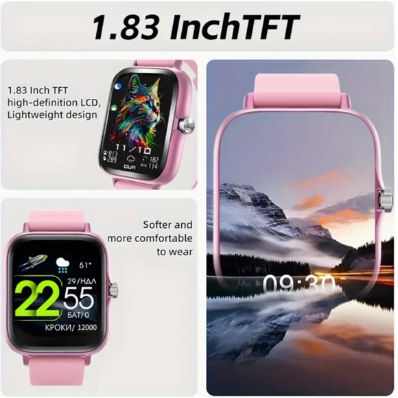 P819 eLuxPro BLACK Edition HD Smart Watch Wireless Call 100 Fitness Modes - Picture 4 of 4